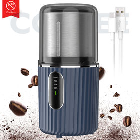 DmofwHi Molinillo de café eléctrico inalámbrico, molinillo de granos de  café recargable por USB con hoja de acero inoxidable 304 y cuenco  extraíble