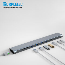 Mayorista 6 en 1 Cargador PD de Aluminio con 4K HDMI/Gigabit Ethernet/Hub USB 3.0 para Laptops