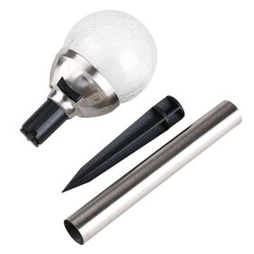 Solar Street Lights for Patio, Garden Outdoor Cracked Glass Ball LED Color Changing Solar Landscape