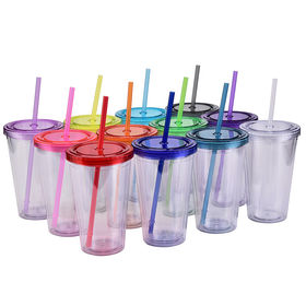 Buy Wholesale China Plastic Straw Cup Factory Wholesale Summer Fashion  Trend Cute Water Tumbler & Plastic Straw Cup at USD 2.97