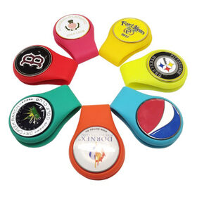 Hot sale golf hat clip, silicone hat clip with magnet different colors medal