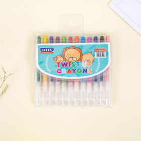 High Quality 12 Colors Twist-up Crayons for School Kids (DH