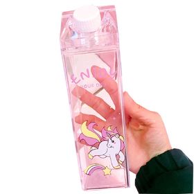 Cow Print Milk Carton Water Bottle (Pink) – Noeli Creates
