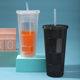 Buy Wholesale China Plastic Tumblers, Fish Scale Plastic Dome Lid Cup With  Straw And Lid & Plastic Tumblers at USD 3.35