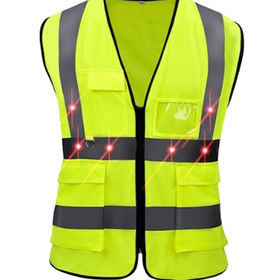 Buy Wholesale China High Visibility Breathable Adjustable Flashing Led  Light Reflective Safety Elastic Vest Belt Strap & Led Safety Vest at USD  2.8