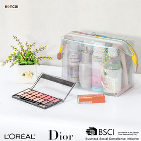 SHOPANTS Extra Large Makeup Bag Travel Cosmetic Bag for Women Portable PU  Leather Waterproof Make up Bag Set Checkered Cosmetic Bags with Handle