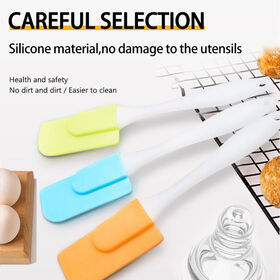 Set Of 4 Heart-shaped Silicone Spatulas Non - Stick Rubber Spatulas Silicone  Mixing Scraper For Cooking Heat Resistant Kitchen Utensils -z