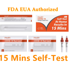 USA iHealth® STOCK Antigen FDA EUA Authorized Self Test kit 15Mins ...