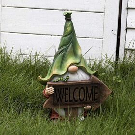 Long Bearded Christmas Gnome Playing Hula Hoop Solar LED Lights Festive Outdoor Decoration for Patio