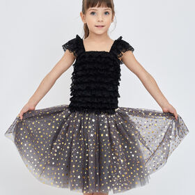 Falda Tutú Mini de Ballet para Niñas Bebé, Color Naranja Esponjoso con Lazo TTS21001 - Venta al por mayor