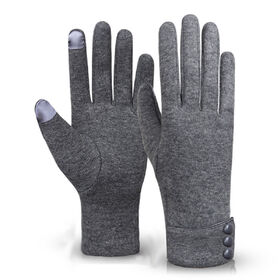 Women Full Finger Winter Warm Gloves with Touch Screen Design