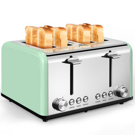 Buy Wholesale China Extra Long Slot 2/4 Slice Toaster Stainless Steel  Electric Bread Toaster Multifunctional Toasters & Long Slot Toaster at USD  18.5