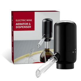 Aérateur de vin électrique, distributeur de vin, aération et carafe verseur  de vin, accessoires de vin blanc rouge, vin cadeau noir