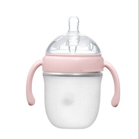 Biberón Nuevo Diseño Logotipo Personalizado Biberón Sin Bpa Biberón Anticaída de Silicona