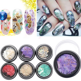 12 Color Holographic Opal Flakes Nail Art Glitter Sequins for Nails Glitter  Translucent Aurora Paillettes Pigment Gold Aluminum Foils Shiny Sparkle
