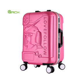 Embossed ABS+PC Travel Luggage with Aluminium Frame