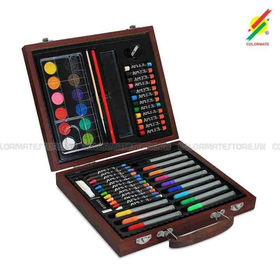 55 Piece Wooden Box Art Set