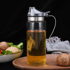 Dispensador de Aceite de Oliva, Vinagrera para Ensalada, Botella de Vidrio para Vinagre