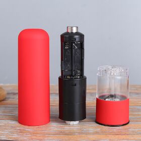 Electric Salt Mills with LED Lights, Ceramic Grinders and One Handed Operation Powered Mills