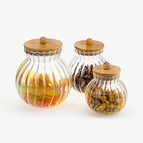 Buy Wholesale China Glass Candy Jars, Kitchen Counter Glass Biscuit Jar (3  Pack) 80 Oz & Glass Candy Jars at USD 2.36