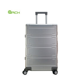 Valise Trolley de Voyage en Aluminium avec Roues Doubles Pivotantes pour Affaires