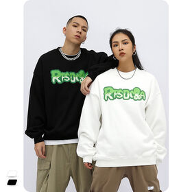 Nouveau Sweat à Capuche Imprimé Numérique d'Automne, Coupe Ample, Col Rond, Pull Femme, Sweat à Capuche Lourd pour Homme