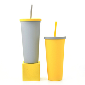 Matte Bulk Tumblers Pastel Colored Acrylic Cups with Lids and Straws FL758  - China Cold Drinking Cup and Colorful Tumbler Cup price