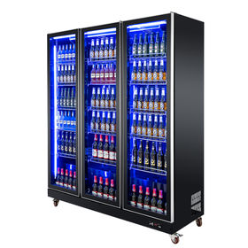 Buy Wholesale China Two Glass Door Cooler Drink Display, Stand Up