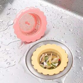 Pouring Strainers Drain Filter Large Wide, Silicone Kitchen Sink Strainer 4 Pack