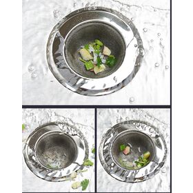 Kitchen Sink Stopper Strainer, Anti-Clogging Stainless Steel Sink Disposal Stopper, Drain Filter