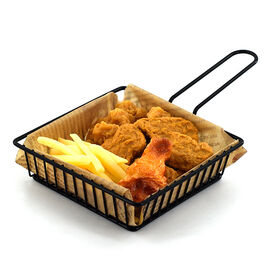 Fried Food Presentation Baskets Appetizer Platters and Serving Baskets for Kitchen, Square Basket