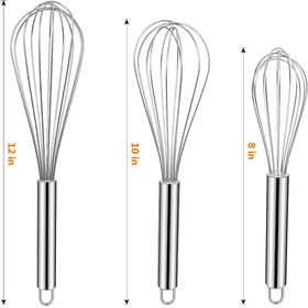 Good Cook Stainless Steel Whisks, 3-Pack