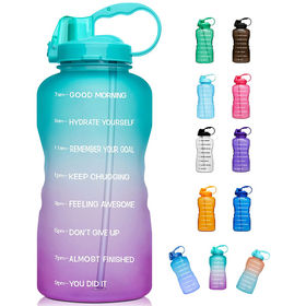 50 Oz Water Bottle Large Half Gallon Water Bottle With Straw Motivational Water  Bottles With Time Marker Leakproof Free Water Jug With Paracord Handle