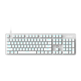Clavier mécanique sans fil compact RF 2.4G 104 touches pour ordinateur/PC/portable/ordinateur de bureau/Smart TV