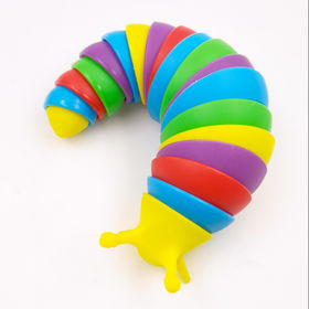 Funny Fidget Slugs Articulated Sensory Slug Toy Realistic Worm