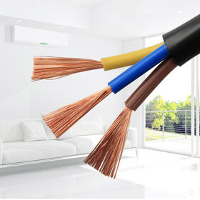 Câble Électrique Flexible PVC Noir 3 Fils Rond 0.5 0.75 1 1.5 2.5mm 3183Y - Fil d'Alimentation pour Branchements Électriques