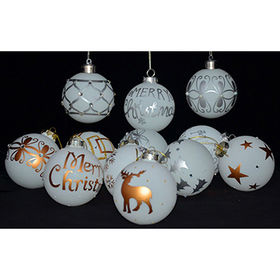 Green Christmas Ornaments Glass 2022