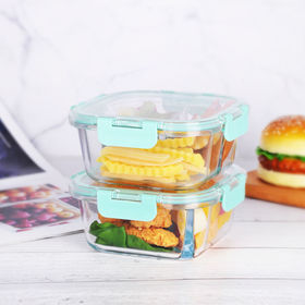 Buy Wholesale China Glass Airtight Food Containers Containers 2/3  Compartment With Lids Round Lunch Box,bento Box & Food Containers at USD  2.39