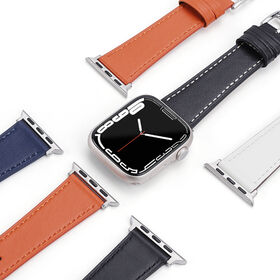 Genuine Leather Bands Replacement Strap for iWatch SE Series 7 6 5 4 3 2 1 for 45mm 44mm 42mm 41mm