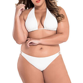 Damen String Bikini in Übergröße, sexy Bademode für Damen, einfarbig - Großhandel