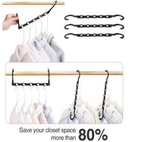 Black Magic Hangers Space Saving Clothes Hangers Organizer Smart
