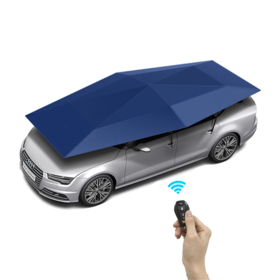 Uv Protection Big Size Roof Tent Car Covers Umbrella Automatic Remote Control Portable Sun Shade