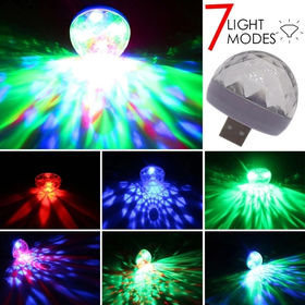 USB 12V Car Disco Lighs Auto DJ Stage Lighting LED RGB Rotation Ball Lamp  Lights DJ