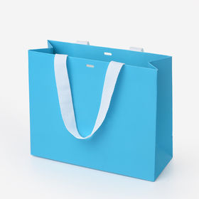 Custom LOGO Printed Tiffany Blue Paper Gift Bags