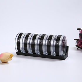 6 Pieces Seasoning Box Transparent Round Spice Shaker Set