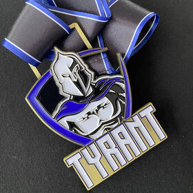 Hochwertige Tyrant Wrestling Medaille mit individuellem Logo, Antik-Plattierung, Metallmedaille