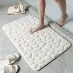 Non-Slip Bathroom Mats Bedroom Carpet Strong Water Absorption NYKK Home Decorate Area Rugs Creative Natural Diatom Land Mats Quick-Drying Mats Color : White 