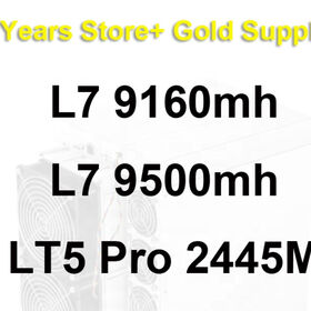 جهاز تعدين Antminer L7 9160M 9500M 9300M 9050M 8800M LTC/Doge Miner Asic Goldshell LT6 جديد تمامًا وجاهز للشحن