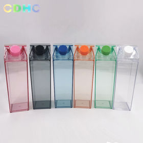 Wholesale Popular Design 500ml Milk Box Shaped Bottle, Acrylic Milk Carton  Water Bottle Crystal From m.