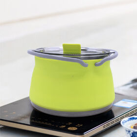 Folding Silicone Kettle Outdoor Mini Boiling Pot W/ Handle